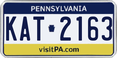 PA license plate KAT2163