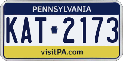 PA license plate KAT2173