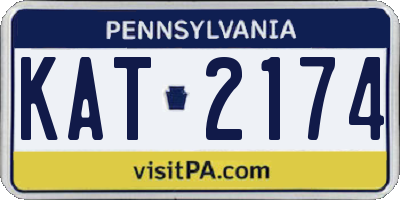 PA license plate KAT2174