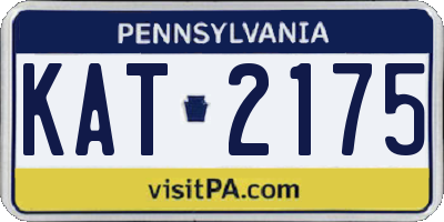 PA license plate KAT2175