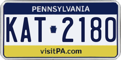 PA license plate KAT2180