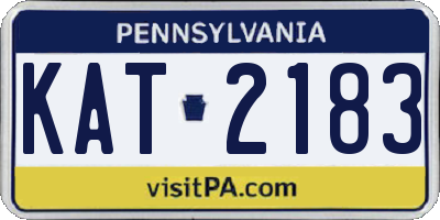 PA license plate KAT2183