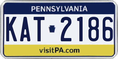 PA license plate KAT2186