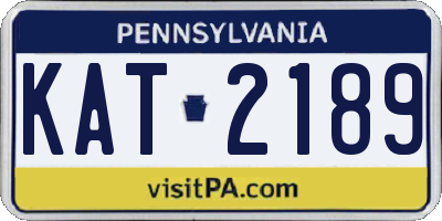 PA license plate KAT2189