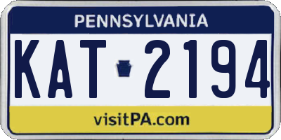 PA license plate KAT2194
