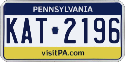 PA license plate KAT2196