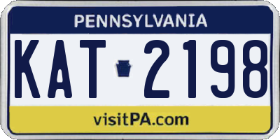PA license plate KAT2198