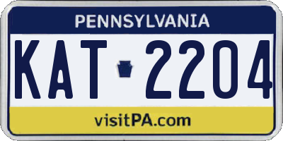 PA license plate KAT2204
