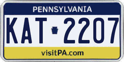 PA license plate KAT2207