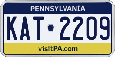 PA license plate KAT2209