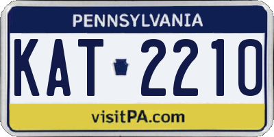 PA license plate KAT2210