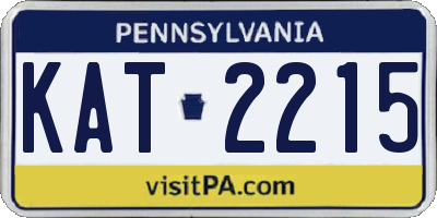 PA license plate KAT2215
