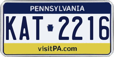 PA license plate KAT2216