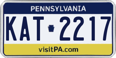 PA license plate KAT2217