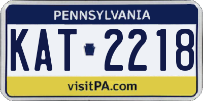 PA license plate KAT2218