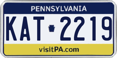 PA license plate KAT2219