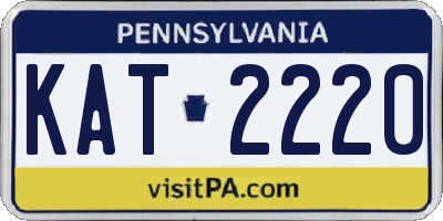 PA license plate KAT2220