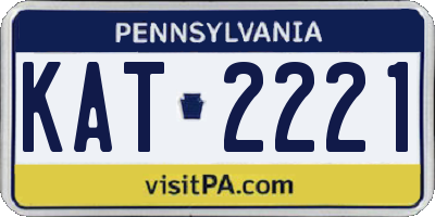PA license plate KAT2221