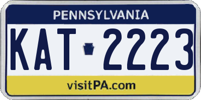 PA license plate KAT2223
