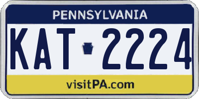 PA license plate KAT2224