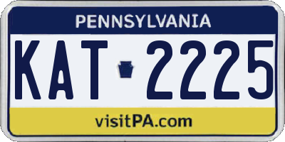 PA license plate KAT2225