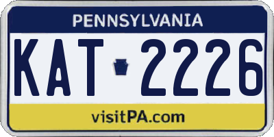 PA license plate KAT2226