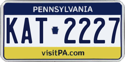 PA license plate KAT2227