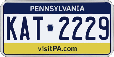 PA license plate KAT2229