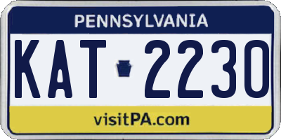 PA license plate KAT2230