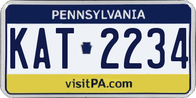 PA license plate KAT2234