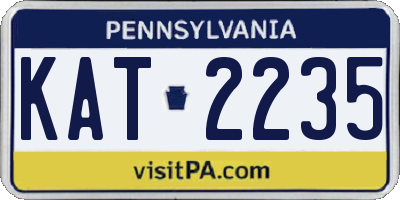 PA license plate KAT2235