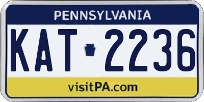 PA license plate KAT2236