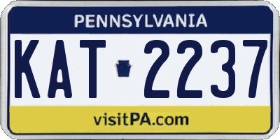 PA license plate KAT2237