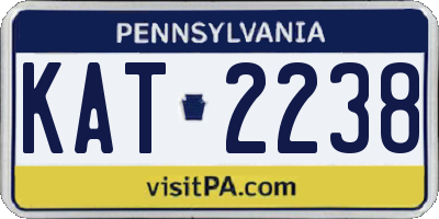 PA license plate KAT2238
