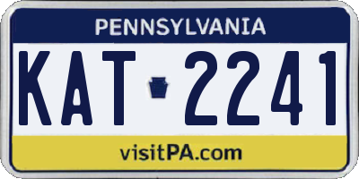 PA license plate KAT2241