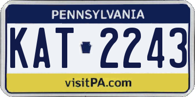 PA license plate KAT2243