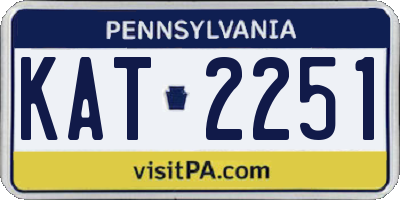 PA license plate KAT2251