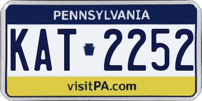 PA license plate KAT2252