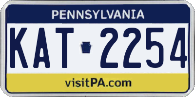 PA license plate KAT2254