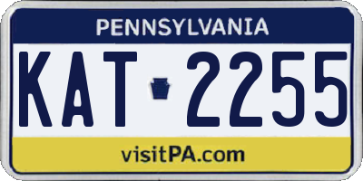 PA license plate KAT2255