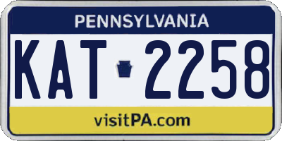 PA license plate KAT2258