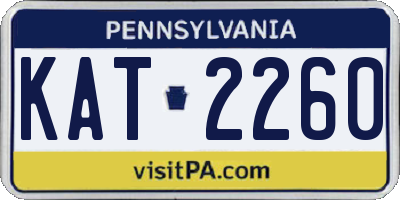 PA license plate KAT2260