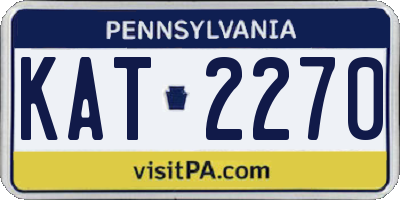 PA license plate KAT2270