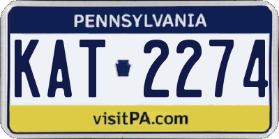 PA license plate KAT2274
