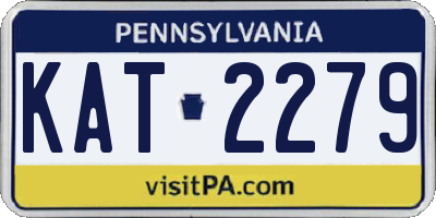 PA license plate KAT2279