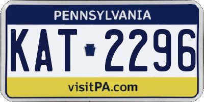 PA license plate KAT2296