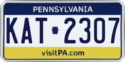 PA license plate KAT2307