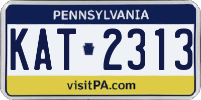 PA license plate KAT2313