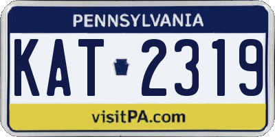 PA license plate KAT2319