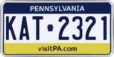 PA license plate KAT2321